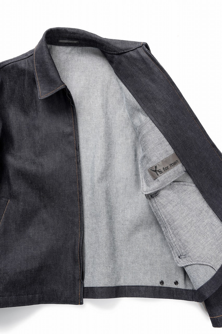 画像をギャラリービューアに読み込む, Y's for men COLLOR COMBI BLOUSON / 13oz UNEVEN YARN DENIM (BLUE)