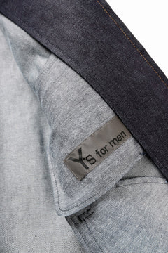画像をギャラリービューアに読み込む, Y's for men COLLOR COMBI BLOUSON / 13oz UNEVEN YARN DENIM (BLUE)