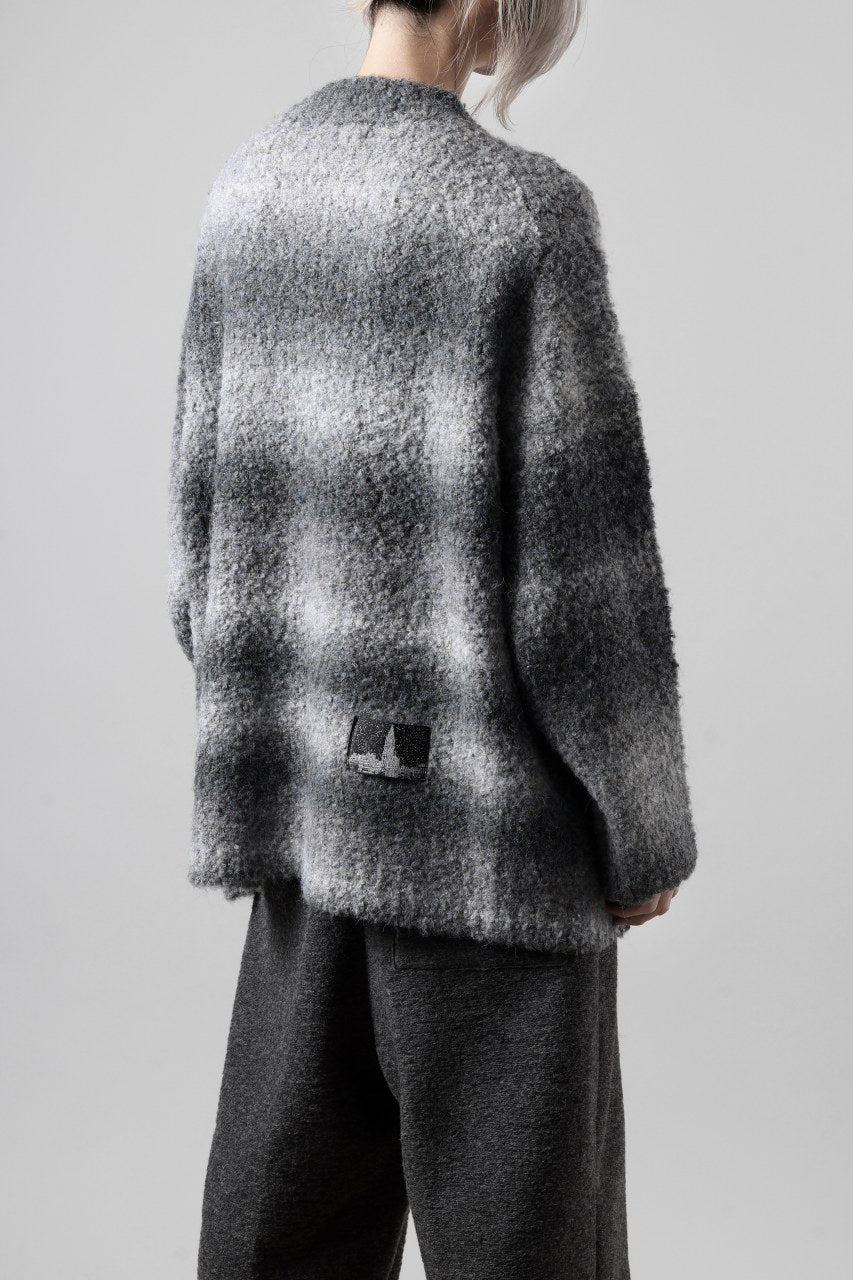 画像をギャラリービューアに読み込む, TARO HORIUCHI / th products Inflated Oversized Crew / 1/4.5 kasuri loop knit (mono)