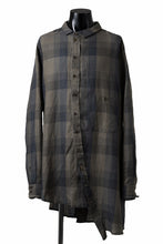 画像をギャラリービューアに読み込む, Aleksandr Manamis Asymmetry Shirt / Organic Linen (CHECKED)