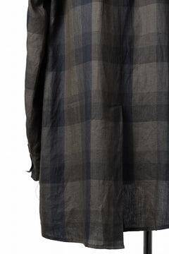画像をギャラリービューアに読み込む, Aleksandr Manamis Asymmetry Shirt / Organic Linen (CHECKED)