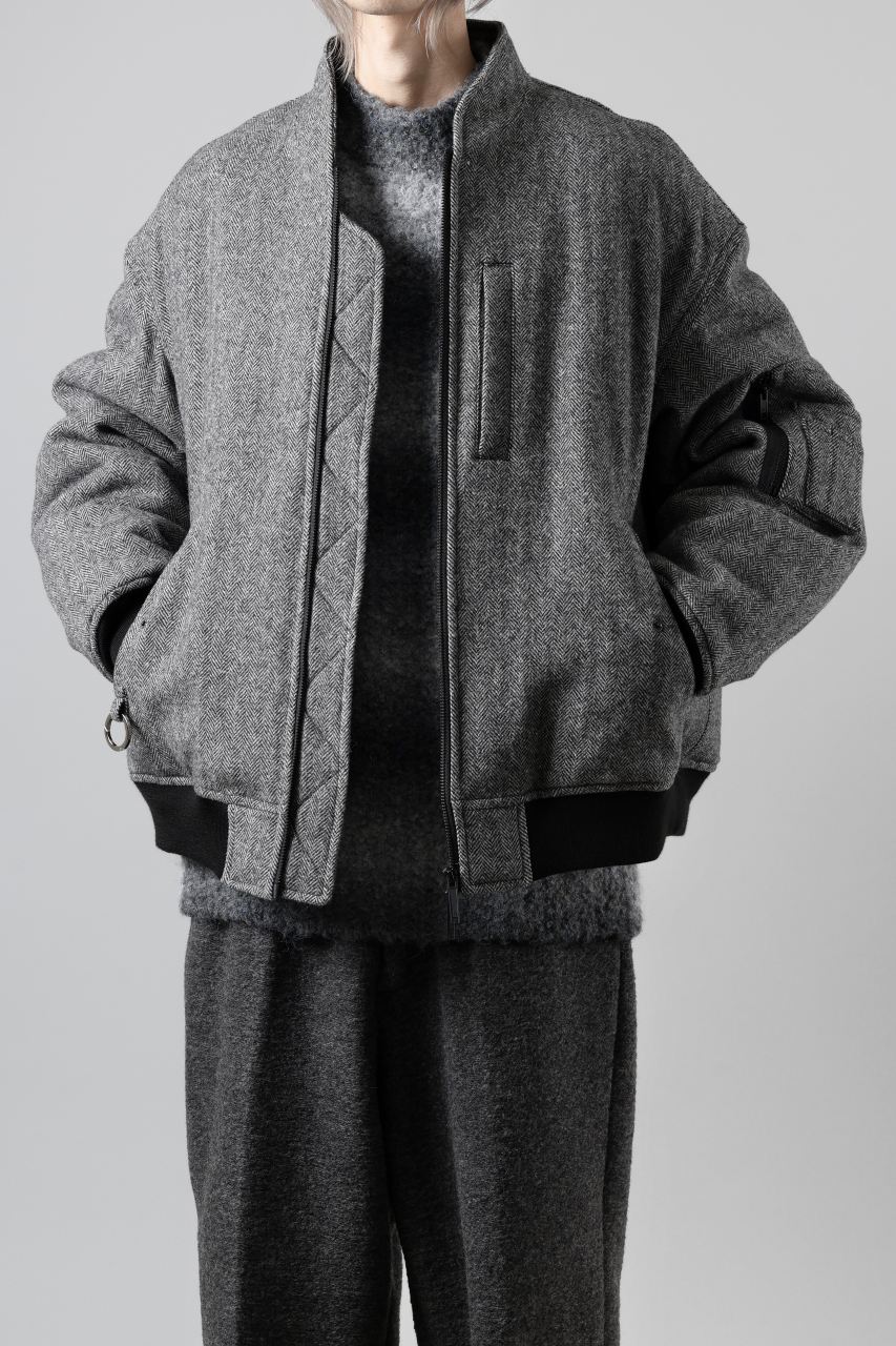 画像をギャラリービューアに読み込む, TARO HORIUCHI / th products 3D Collar MA-1 / herringbone tweed (gray)