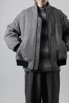 画像をギャラリービューアに読み込む, TARO HORIUCHI / th products 3D Collar MA-1 / herringbone tweed (gray)