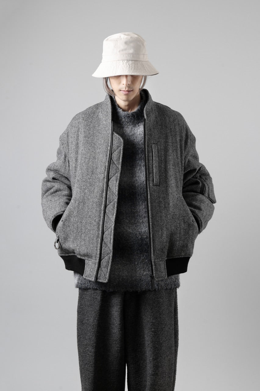 画像をギャラリービューアに読み込む, TARO HORIUCHI / th products 3D Collar MA-1 / herringbone tweed (gray)