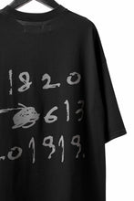 画像をギャラリービューアに読み込む, A.F ARTEFACT NUMBERRING PRINT OVER SIZED S/S TEE (BLACK)