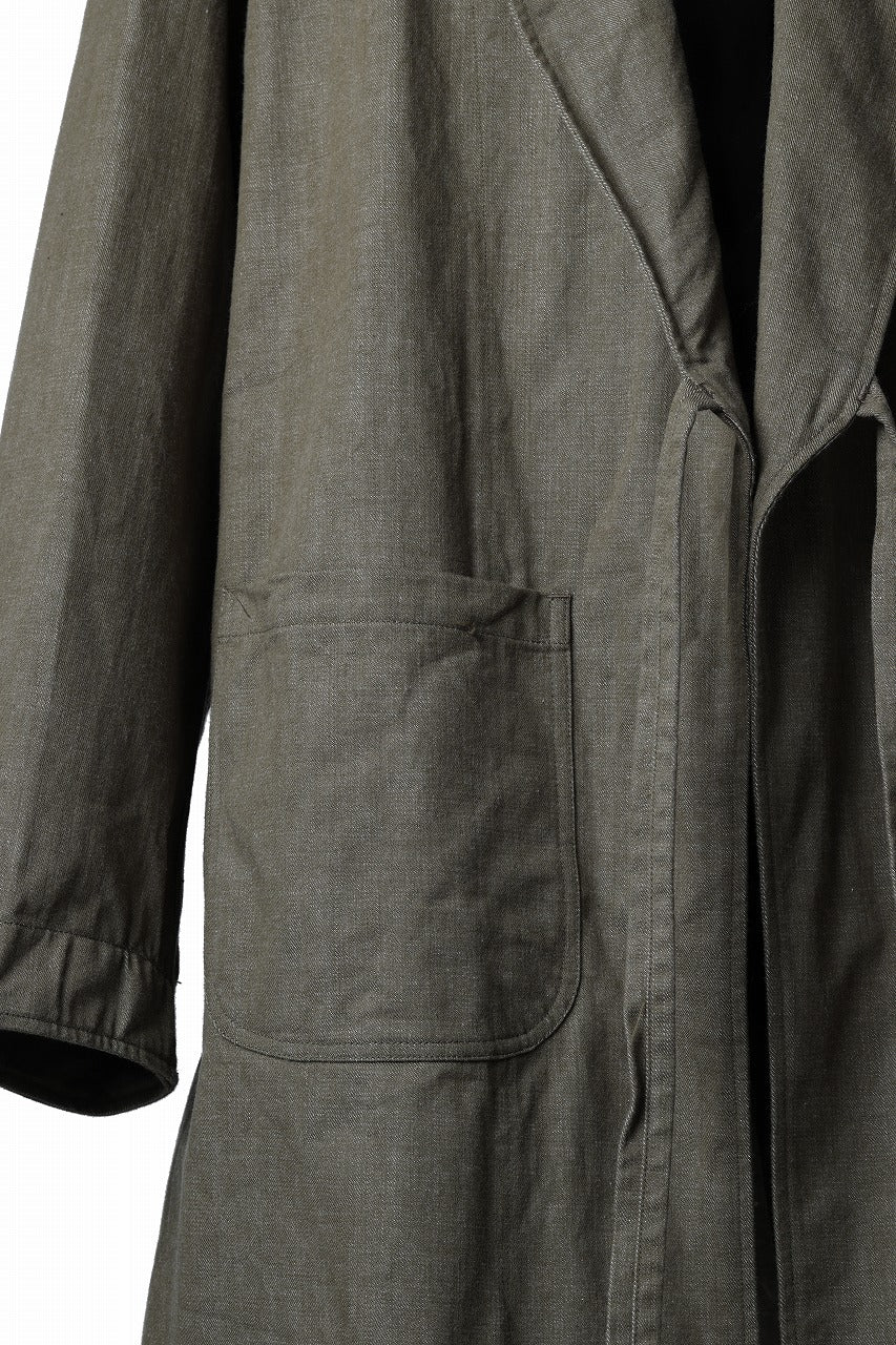 画像をギャラリービューアに読み込む, sus-sous british army gown coat / green denim (GREEN)