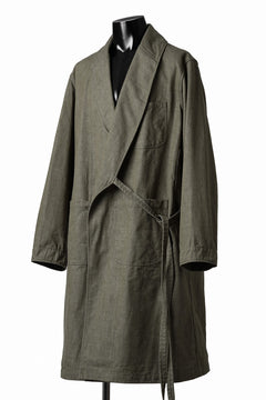画像をギャラリービューアに読み込む, sus-sous british army gown coat / green denim (GREEN)