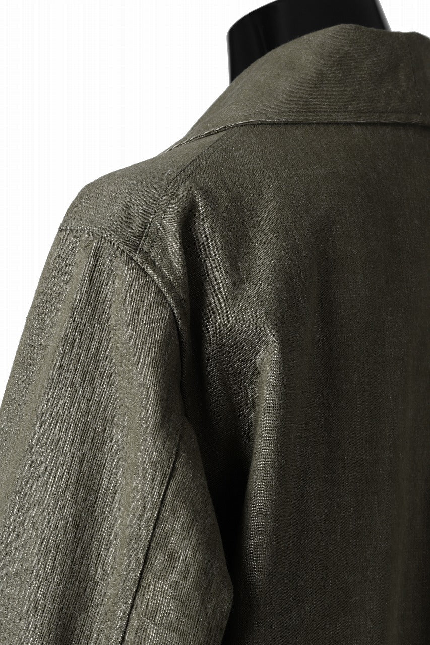 画像をギャラリービューアに読み込む, sus-sous british army gown coat / green denim (GREEN)
