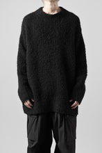 画像をギャラリービューアに読み込む, th products Inflated Oversized Crew / 1/4.5 kasuri loop knit (black)