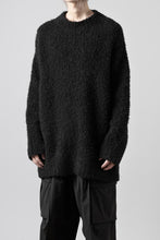 画像をギャラリービューアに読み込む, th products Inflated Oversized Crew / 1/4.5 kasuri loop knit (black)