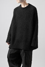 画像をギャラリービューアに読み込む, TARO HORIUCHI / th products Inflated Oversized Crew / 1/4.5 kasuri loop knit (black)