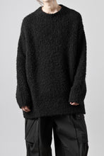 画像をギャラリービューアに読み込む, TARO HORIUCHI / th products Inflated Oversized Crew / 1/4.5 kasuri loop knit (black)