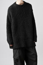 画像をギャラリービューアに読み込む, TARO HORIUCHI / th products Inflated Oversized Crew / 1/4.5 kasuri loop knit (black)