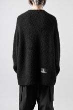 画像をギャラリービューアに読み込む, th products Inflated Oversized Crew / 1/4.5 kasuri loop knit (black)