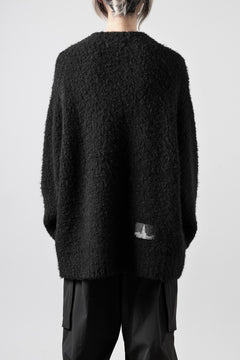 画像をギャラリービューアに読み込む, TARO HORIUCHI / th products Inflated Oversized Crew / 1/4.5 kasuri loop knit (black)