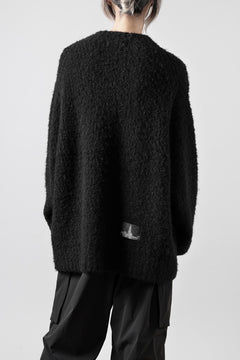 画像をギャラリービューアに読み込む, th products Inflated Oversized Crew / 1/4.5 kasuri loop knit (black)