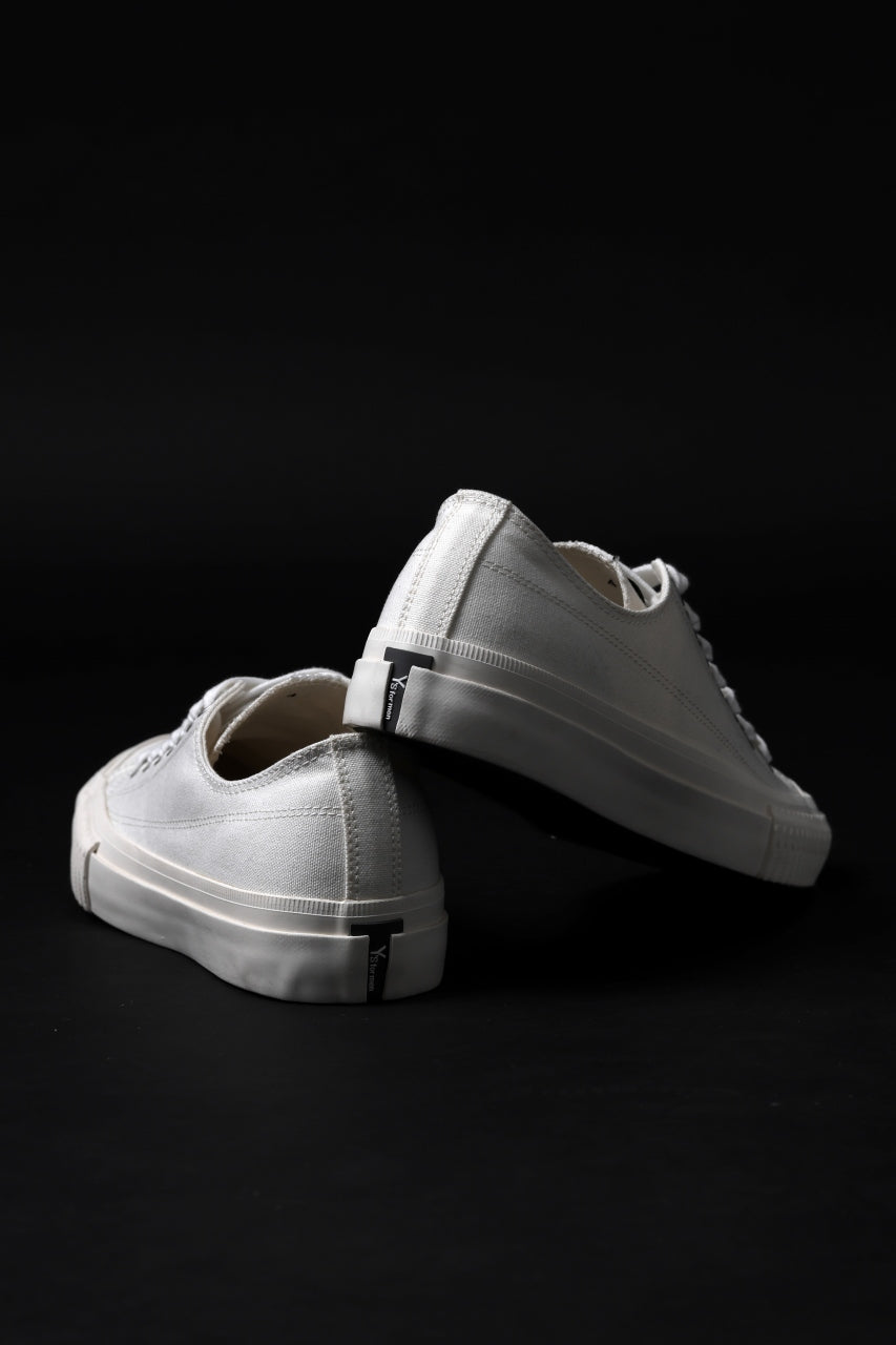 画像をギャラリービューアに読み込む, Y's for men LOW TOP SNEAKER / COTTON CANVAS (WHITE)