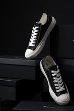 画像をギャラリービューアに読み込む, Y's for men LOW TOP SNEAKER / COTTON CANVAS (BLACK x WHITE)