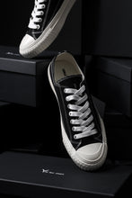 画像をギャラリービューアに読み込む, Y's for men LOW TOP SNEAKER / COTTON CANVAS (BLACK x WHITE)