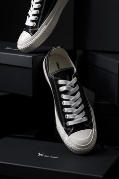 画像をギャラリービューアに読み込む, Y's for men LOW TOP SNEAKER / COTTON CANVAS (BLACK x WHITE)