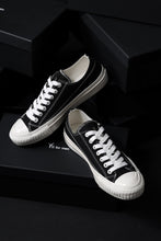 画像をギャラリービューアに読み込む, Y's for men LOW TOP SNEAKER / COTTON CANVAS (BLACK x WHITE)