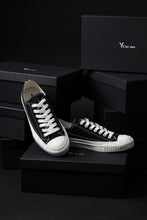 画像をギャラリービューアに読み込む, Y's for men LOW TOP SNEAKER / COTTON CANVAS (BLACK x WHITE)