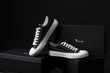 画像をギャラリービューアに読み込む, Y's for men LOW TOP SNEAKER / COTTON CANVAS (BLACK x WHITE)