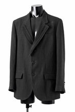 画像をギャラリービューアに読み込む, Y's for men 3 BUTTONS JACKET WITH DECORATIVE CLOTH / 40 LINEN (BLACK)