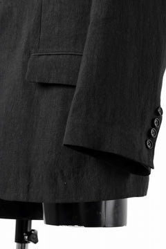 画像をギャラリービューアに読み込む, Y's for men 3 BUTTONS JACKET WITH DECORATIVE CLOTH / 40 LINEN (BLACK)