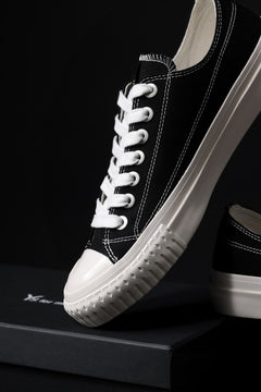 画像をギャラリービューアに読み込む, Y's for men LOW TOP SNEAKER / COTTON CANVAS (BLACK x WHITE)