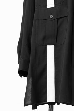 画像をギャラリービューアに読み込む, Y's for men MONOCHROME SAFARI POCKET SHIRT / CELLULOSE LAWN + COTTON (BLACK)