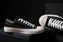 画像をギャラリービューアに読み込む, Y's for men LOW TOP SNEAKER / COTTON CANVAS (BLACK x WHITE)