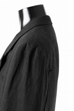 画像をギャラリービューアに読み込む, Y's for men 3 BUTTONS JACKET WITH DECORATIVE CLOTH / 40 LINEN (BLACK)