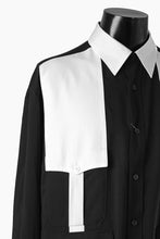 画像をギャラリービューアに読み込む, Y's for men MONOCHROME SAFARI POCKET SHIRT / CELLULOSE LAWN + COTTON (BLACK)