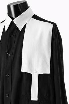 画像をギャラリービューアに読み込む, Y's for men MONOCHROME SAFARI POCKET SHIRT / CELLULOSE LAWN + COTTON (BLACK)