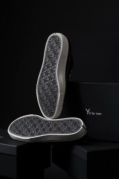 画像をギャラリービューアに読み込む, Y's for men LOW TOP SNEAKER / COTTON CANVAS (BLACK x WHITE)