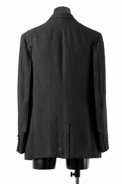 画像をギャラリービューアに読み込む, Y's for men 3 BUTTONS JACKET WITH DECORATIVE CLOTH / 40 LINEN (BLACK)