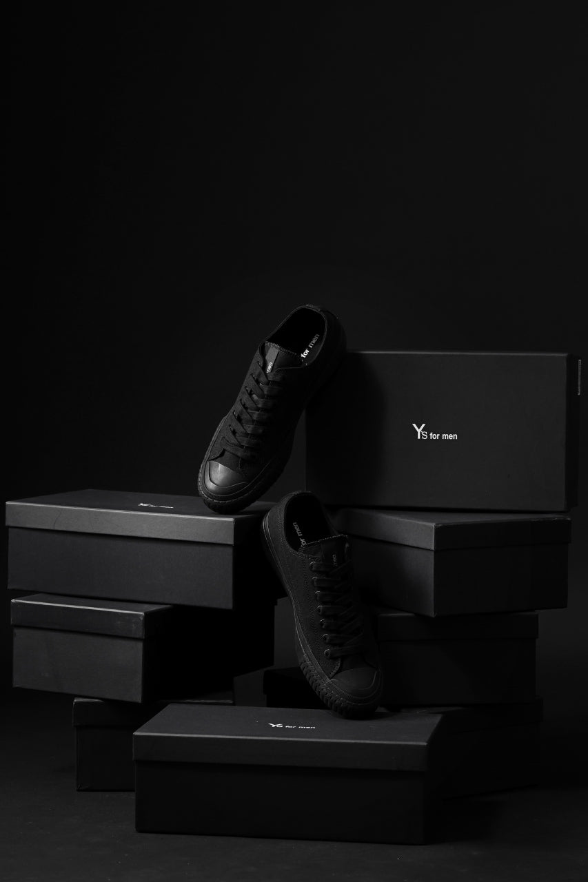 画像をギャラリービューアに読み込む, Y's for men LOW TOP SNEAKER / COTTON CANVAS (BLACK)