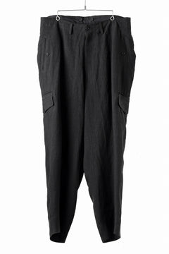 画像をギャラリービューアに読み込む, Y's for men MILITARY DETAIL PANTS / 40 LINEN (BLACK)