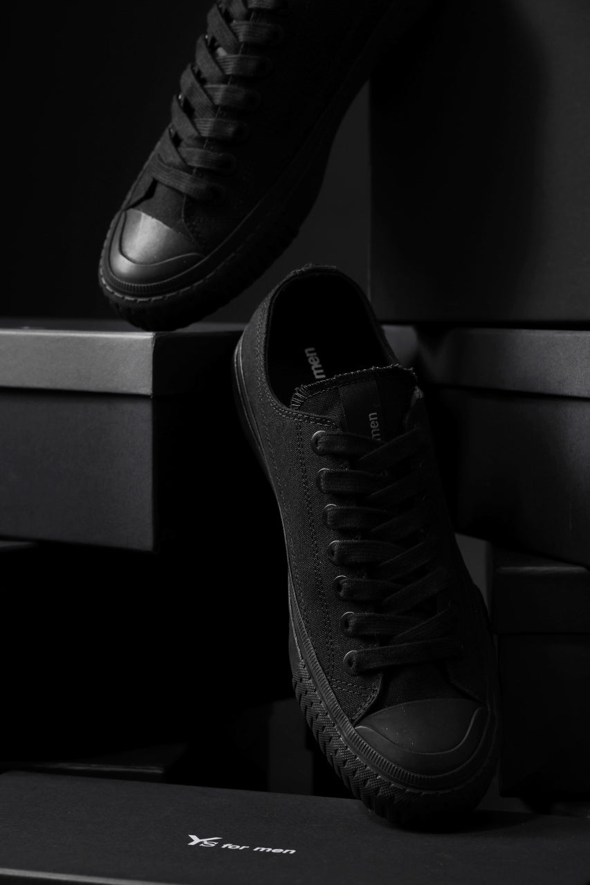 画像をギャラリービューアに読み込む, Y's for men LOW TOP SNEAKER / COTTON CANVAS (BLACK)