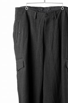 画像をギャラリービューアに読み込む, Y's for men MILITARY DETAIL PANTS / 40 LINEN (BLACK)