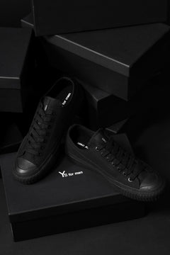 画像をギャラリービューアに読み込む, Y&#39;s for men LOW TOP SNEAKER / COTTON CANVAS (BLACK)