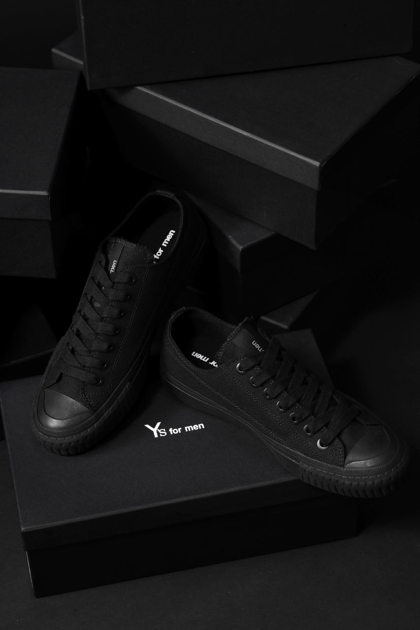 画像をギャラリービューアに読み込む, Y's for men LOW TOP SNEAKER / COTTON CANVAS (BLACK)