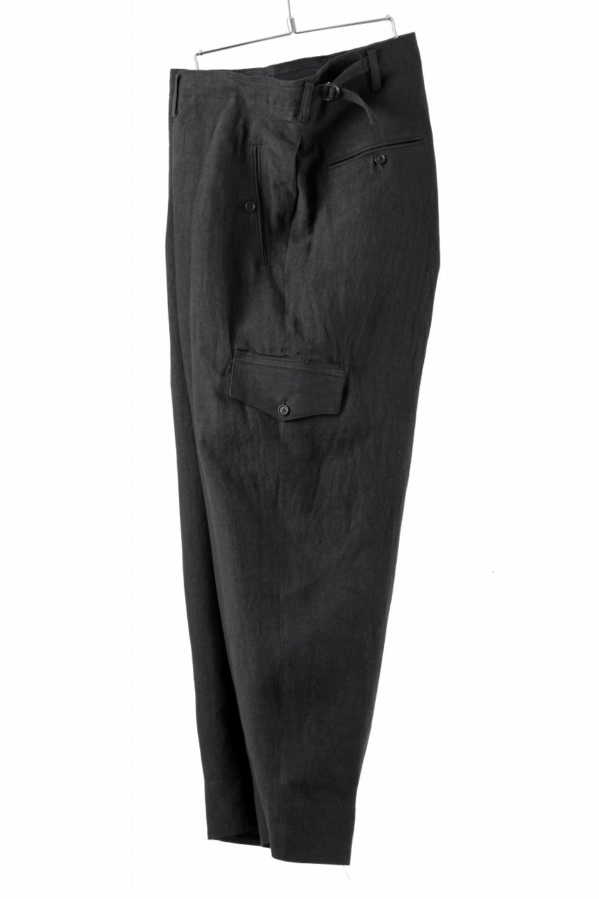 画像をギャラリービューアに読み込む, Y's for men MILITARY DETAIL PANTS / 40 LINEN (BLACK)