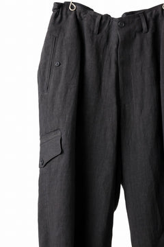 画像をギャラリービューアに読み込む, Y's for men MILITARY DETAIL PANTS / 40 LINEN (BLACK)