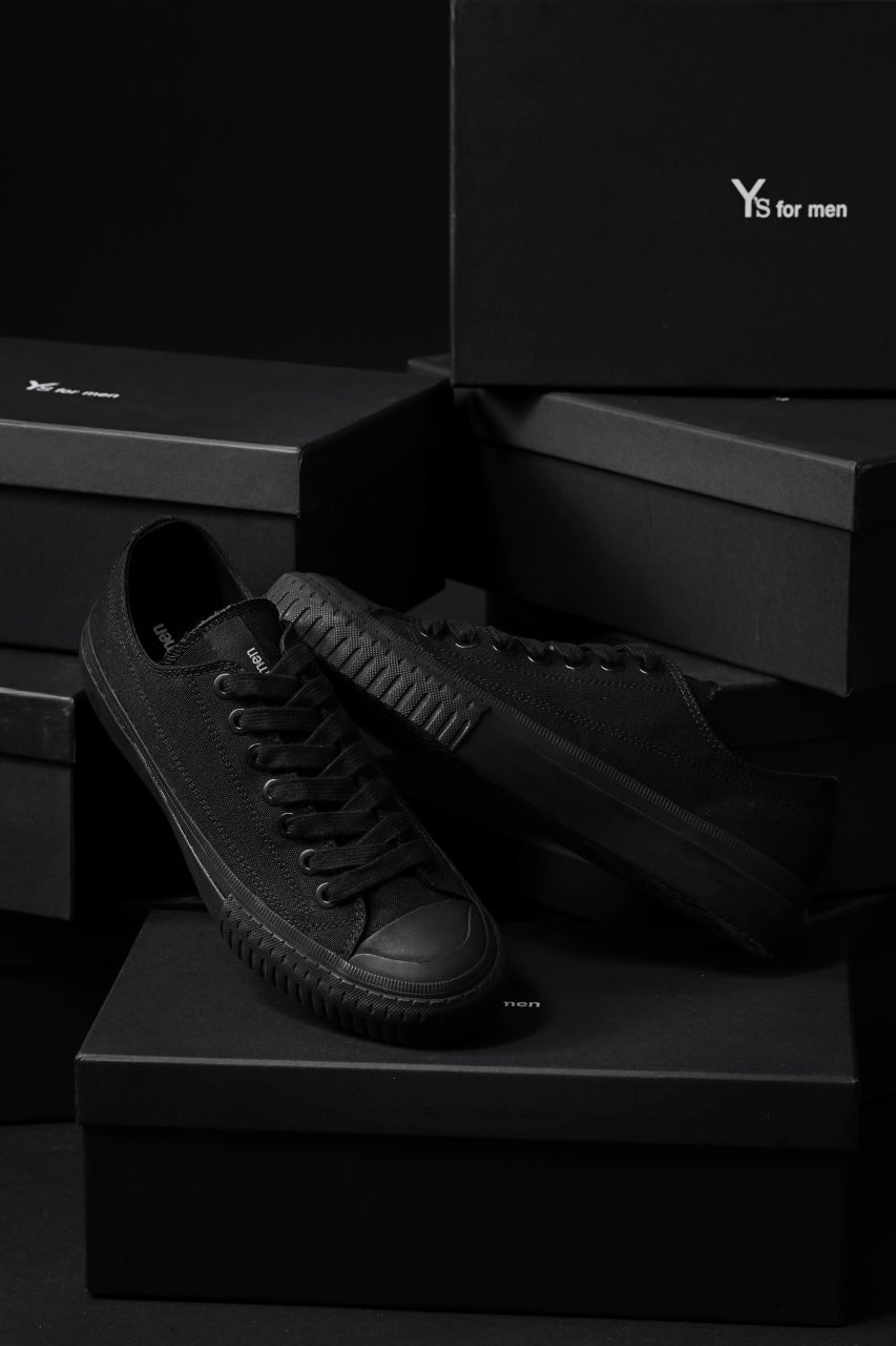 画像をギャラリービューアに読み込む, Y's for men LOW TOP SNEAKER / COTTON CANVAS (BLACK)