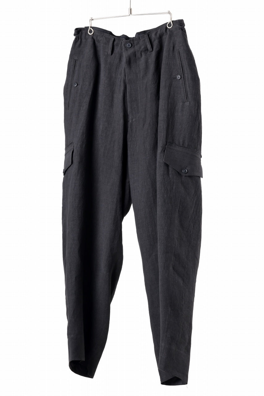 画像をギャラリービューアに読み込む, Y's for men MILITARY DETAIL PANTS / 40 LINEN (BLACK)