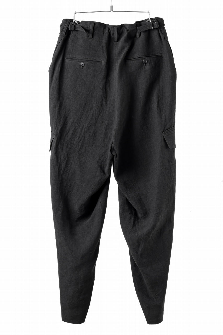 画像をギャラリービューアに読み込む, Y's for men MILITARY DETAIL PANTS / 40 LINEN (BLACK)