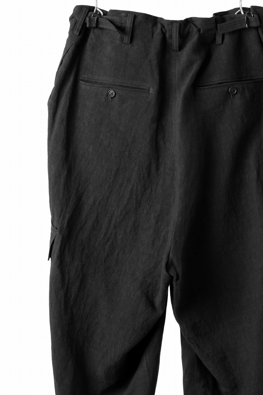 画像をギャラリービューアに読み込む, Y's for men MILITARY DETAIL PANTS / 40 LINEN (BLACK)