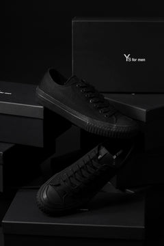 画像をギャラリービューアに読み込む, Y's for men LOW TOP SNEAKER / COTTON CANVAS (BLACK)